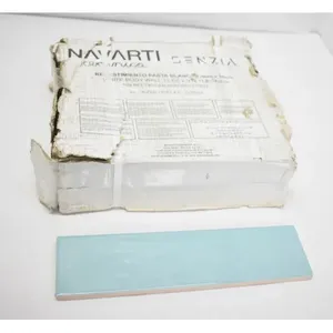 Molovo Zarati-Carrelage Mural en Céramique Polie Bleu Aqua, Lot 25 de 2.95x11.81 pouces pour Extérieur, Intérieur, Supermarché, Parc et Maison - Product Image 1