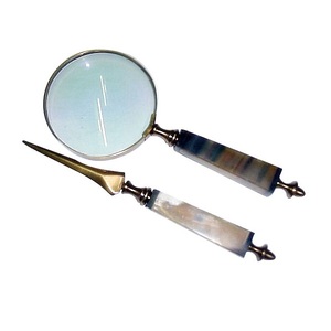 Artesanía India ojo de cristal de alta calidad Metal diseño antiguo al por mayor aspecto Vintage nuevo diseño 2024 aumento Color bronce - Product Image 5