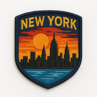 Écussons Souvenirs Personnalisés en Feutre Non Tissé Brodés en 3D de Haute Qualité pour Chapeaux, Badges de Voyage avec Options de Fixation Thermocollante