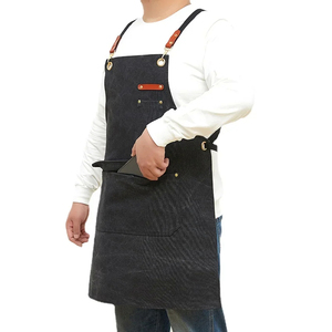 Promotional Custom Oil and Waterproof Canvas Restaurant Cooking Kitchen <b>Apron</b> Custom Logo <b>Garden</b> <b>Apron</b> - Product Image 1