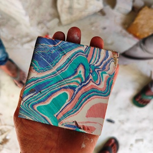 Juego de posavasos de resina de mármol blanco y verde de madera de gran venta Color personalizado y estilo clásico natural hecho en La India - Product Image 6