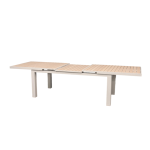 Table à manger extérieure moderne <span class=keywords><strong>en</strong></span> alliage d'aluminium léger extensible, <span class=keywords><strong>longueur</strong></span> réglable, résistante aux intempéries, parc, patio, <span class=keywords><strong>jardin</strong></span> - Product Image 2