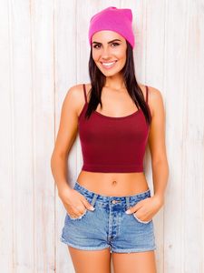 เสื้อกล้ามครอปถักลูกไม้เนื้อแน่น ผ้าฝ้าย 100% ยืดหยุ่น สำหรับผู้หญิง แฟชั่นฤดูร้อน สวมใส่สบายๆ ทุกวัน น้ำหนักเบา - Product Image 5