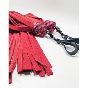 JEXMOO - Látigos de Cuero Hechos a Mano, Herramientas Artesanales, Rojo y Negro, Nuevo, 2 Juegos de Artículos de Bondage para Adultos, Envío Internacional - Product Image 3