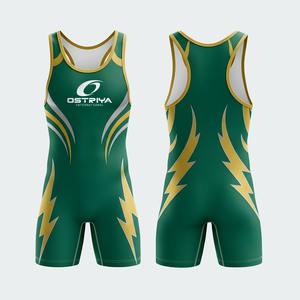 Vêtements de lutte pour adultes respirants avec impression par transfert thermique Singlet de lutte au design unique Bonne qualité Singlet de lutte - Product Image 5