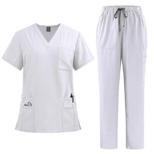 Uniformes médicos ajustados a la moda coloridos de talla grande OEM 2025, conjuntos de uniformes de enfermera de punto al por mayor - Product Image 5