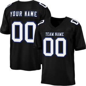 Camisetas de fútbol americano personalizables tela de malla de poliéster transpirable impresión sublimada de secado rápido talla grande OEM al por mayor - Product Image 3