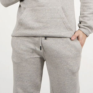 Conjunto de chándal con capucha y pantalones para hombre para entrenamiento de gimnasia, ropa deportiva para correr, chándales transpirables de dos piezas aceptados por OEM - Product Image 5