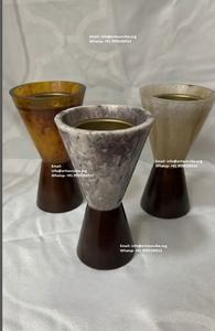 Encensoir Arabe Artisanal - Brûleur de Bakhoor en Résine Époxy Coulée à la Main sur Base en Bois Massif - Product Image 4