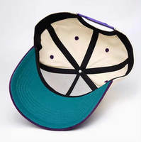 OEM ODM 3D bordir Logo topi bisbol dua warna 5 Panel berstruktur Gorras topi Puff bordir topi Snapback topi olahraga luar ruangan