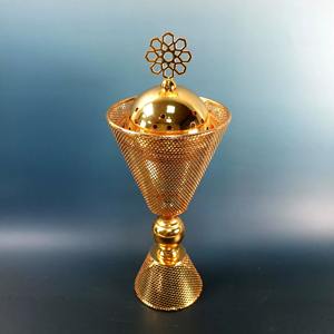 Brûleur d'encens en métal Bureau arabe Cadeau Encensoir Mubkhar Brûleur d'encens Oud Bakhoor Brûleur du Moyen-Orient - Product Image 4