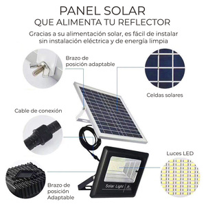 Panneau solaire LED 100W avec réflecteur blanc pour éclairage extérieur - Product Image 5