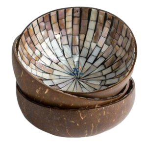 Tazón de coco pintado crudo hecho a mano de Vietnam directo de fábrica, tazón de coco, tazón de nácar, más vendido - Product Image 1