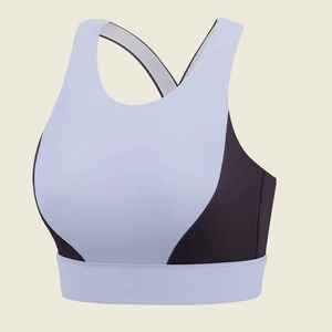 New Contrast Color Strappy Sports Bra With <b>Pad</b> Cross Back Sports Bra Yoga Fitness <b>Running</b> Training Workout Tops For Women - Product Image 3