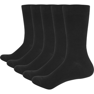 High Quality Men's Deodorant Breathable Combed Cotton <b>Black</b> Crew Dress <b>Socks</b> Work <b>Socks</b> by NEEDS OUTDOOR - Product Image 1