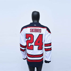 Jersey de hockey sobre hielo con cordones hecho a medida nuevo diseño de calidad estupenda - Product Image 4