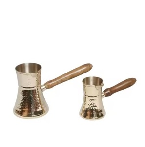 หม้ออุ่นชาและกาแฟนมพร้อมด้ามจับทำจากโลหะแบบตุรกี - Product Image 3