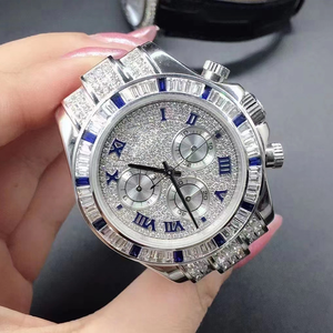 Relojes de Lujo Hechos a Mano con Cuarzo, Resistentes al Agua, Estilo Hip Hop, con Diamantes de Moissanita VVS, Correa de Acero Inoxidable - Product Image 2