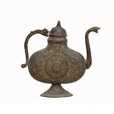 Hand Crafted Brass Aftaba With Gold Arabic Brass Metal Aftaba Silapchi Set With <b>Stand</b> - Product Image 4