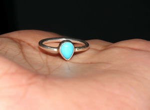 <b>Large</b> Quantity 925 Silver Rose Gold Plated Fancy Turquoise Gemstone Engagement <b>Ring</b> Jewelry Gift for Women Direct Factory Price - Product Image 3