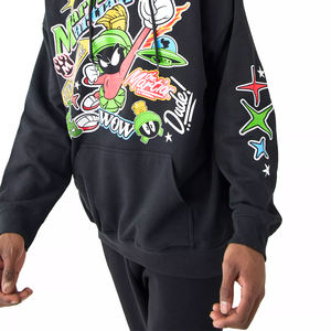 ผู้ชายฤดูหนาวเสื้อฮู้ดและเสื้อสเวตเตอร์แบบกําหนดเองพร้อมพิมพ์โลโก้ที่กําหนดเอง / โลโก้ขนแกะเฮฟวี่เวทธรรมดา OEM คุณภาพสูงพิมพ์เสื้อกันหนาวหมวก - Product Image 5