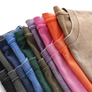 Custom High Quality Vintage <b>Plain</b> Street Style Men <b>T</b>-<b>shirt</b> Heavy 100% Cotton Acid Wash Baggy <b>Oversized</b> O-neck <b>T</b>-<b>shirt</b> for men - Product Image 4