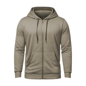 Sweats à capuche zippés pour hommes, 100 % coton épais, coupe-vent, haute densité (GSM), personnalisables, collection hiver 2026, faible MOQ - Product Image 1
