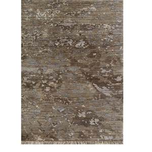 พรมขนสัตว์ถักมือสีเบจและสีน้ำตาลลาย Pansy รุ่น SPR-701 ลายแบบนามธรรม สำหรับห้องนั่งเล่น ทางเข้าบ้าน และห้องนอน - Product Image 4