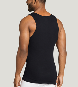 Vente en gros OEM Fabrication sur mesure Tissu côtelé 100% coton Running Blank 160 GSM Débardeur de musculation pour hommes - Product Image 6