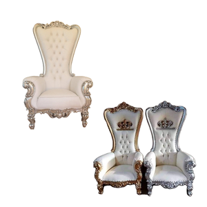 Tandhy Craft Luxury Sliver Throne Sillas Respaldo alto Royal Wedding Chair eventos para novio y novia silla comercial fuente directa - Product Image 4