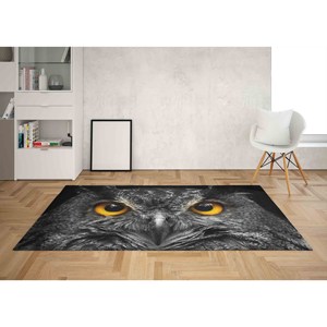 Tapis imprimé tendance, motif hibou animalier, style ferme, pour bureau, mariage, grand format 3D, en chenille - Product Image 2