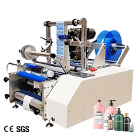 Machine d'étiquetage de bouteilles rondes semi-automatique réglable YM130 pour différents formats de bouteilles, applicateur d'étiquettes