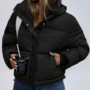 Women's Winter <b>Puffer</b> <b>Jacket</b> with Stand-Up Collar Zipper & Full Sleeves Plus Size New Arrival-OEM Serviced <b>Cheap</b> Price 2025 - Product Image 6