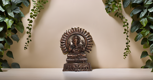 Hecho a mano Art Deco Lord Ganesha Kiran colgante de pared Showpiece aluminio Metal para decoración del hogar y fines de regalo - Product Image 6