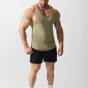 High Quality Men's Gym Workout Fitness Streetwear Custom Printed 100% Cotton Ribbed <b>Sleeveless</b> Tank <b>Top</b> Quick Dry - Product Image 5