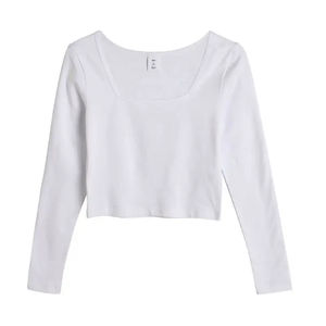 Venta al por mayor personalizado fabricante Camisa de algodón para las mujeres gimnasio Fitness Yoga desgaste de alta calidad blusas de las mujeres camisas - Product Image 4