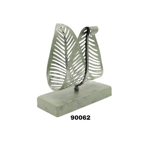 Porte-serviettes moderne autoportant avec motif de feuille Distributeur de mouchoirs de table Organisateur de stockage de serviettes Vert rustique - Product Image 1
