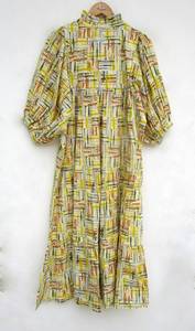 Nuevo Vestido Maxi de Algodón con Estampado Floral, Estilo Boho, para Mujer, con Borlas en el Escote, Hecho a Mano, Producto Premium, Llegada 2026 - Product Image 2