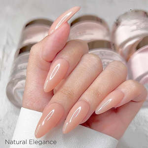 Poudre acrylique professionnelle couleur nude pêche pour nail art, polymère EMA fin pour extensions et trempage par Kween USA - Product Image 4