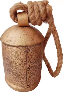 Campanas de vaca forjadas de hierro rústico Vintage hechas a mano decoración colgante de pared estilo moderno campana de vaca de la suerte por decor IMPEX - Product Image 2