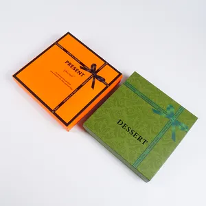 Boîtes cadeaux de luxe avec couvercle et base de taille personnalisée pour ensemble de chocolats pour fille emballage de boîte de chocolat du nouvel an