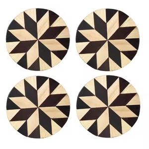 Sous-verres en bois dernier modèle pour sous-verre de forme personnalisée pour la vaisselle de bureau à domicile sous-verre décoratif par l'artisanat croissant - Product Image 1