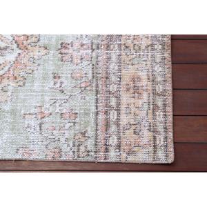 พรมวินเทจ ขนาด 2.3x5.2 ฟุต (71x157 ซม.) ลายพรางสีเขียวแบบตุรกี - Product Image 4