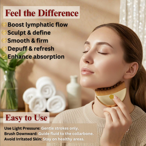Brosse dorée <span class=keywords><strong>lymphatique</strong></span> pour le visage, brosse sèche pour le visage, masseur de contour facial, brosse de <span class=keywords><strong>massage</strong></span> <span class=keywords><strong>lymphatique</strong></span> pour sculpter la mâchoire - Product Image 6