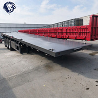 Semi-remorque plateau 12m 40 pieds 4 essieux 40 tonnes pour transport de conteneurs 1x40 pieds et 2x20 pieds à vendre