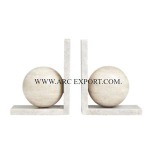 Sujetalibros decorativo moderno de mármol sólido de color Ágata y sujetalibros de decoración superior de mesa de sala de estudio a precio asequible - Product Image 4