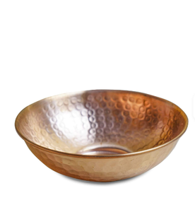 Cuencos de fruta mezcladores para servir de cobre Natural 100%, pulido brillante para tamaño personalizado para utensilios de cocina, cuenco de cobre Sue - Product Image 1