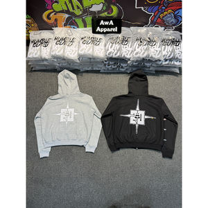 Sudadera con Capucha de Invierno para Hombre, con Cierre Completo, Transpirable, de Secado Rápido, Diseño Desgastado, 100% Algodón, Alta Calidad, Estilo Urbano - Product Image 4