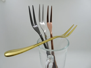 Wholesale Luxury Metal Multi-Color Fruit <b>Fork</b> For Parties Restaurant Hotel - Product Image 5