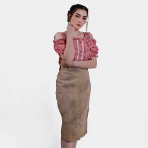 Premium <b>Women's</b> Bavarian Leather <b>Skirt</b> Traditional German Oktoberfest <b>Skirt</b> with Custom Embroidery <b>for</b> Festivals - Product Image 5